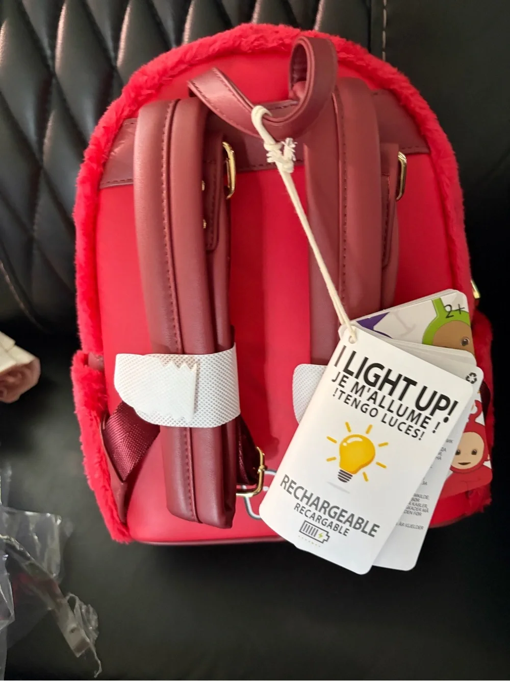 Teletubbies Po Plush Cosplay Light Up Mini Backpack Red NWT